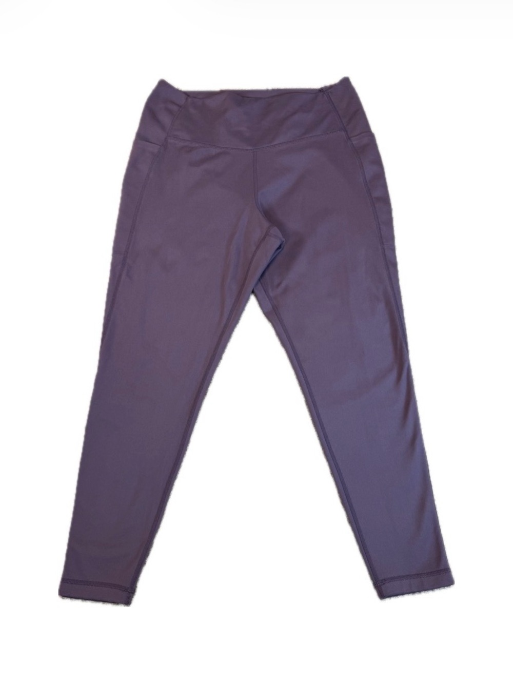 Danskin Womens Vintage Violet Brushed Contour High Rise Leggings Side Pockets XL
